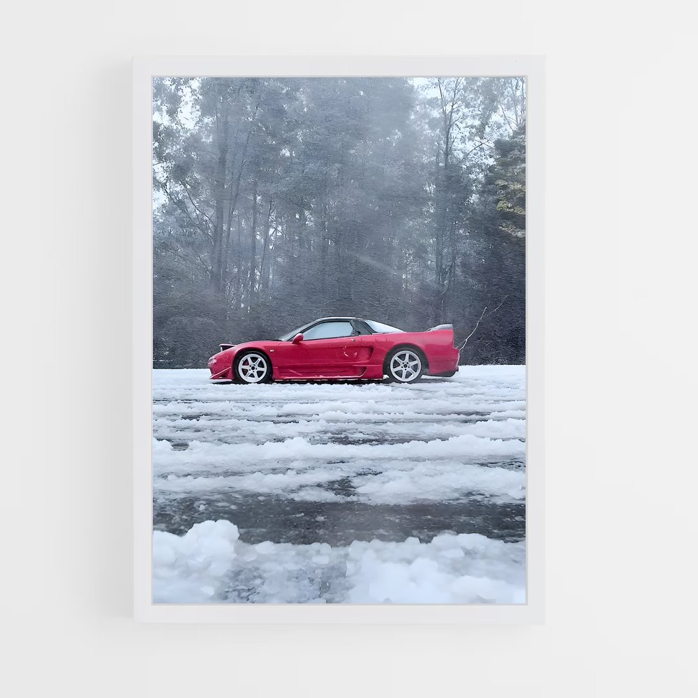 Poster Neige Écarlate – affiche Honda (vue 3)